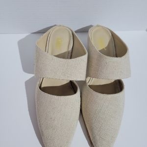 Scruples | Burlap Cut Out Mules~41